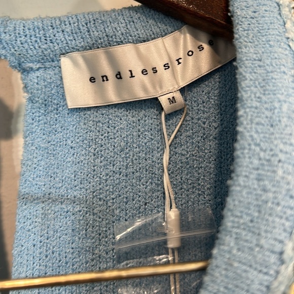 Endless rose powder Blue Sleeveless Dress with gold chain Trim medium - Picture 3 of 8